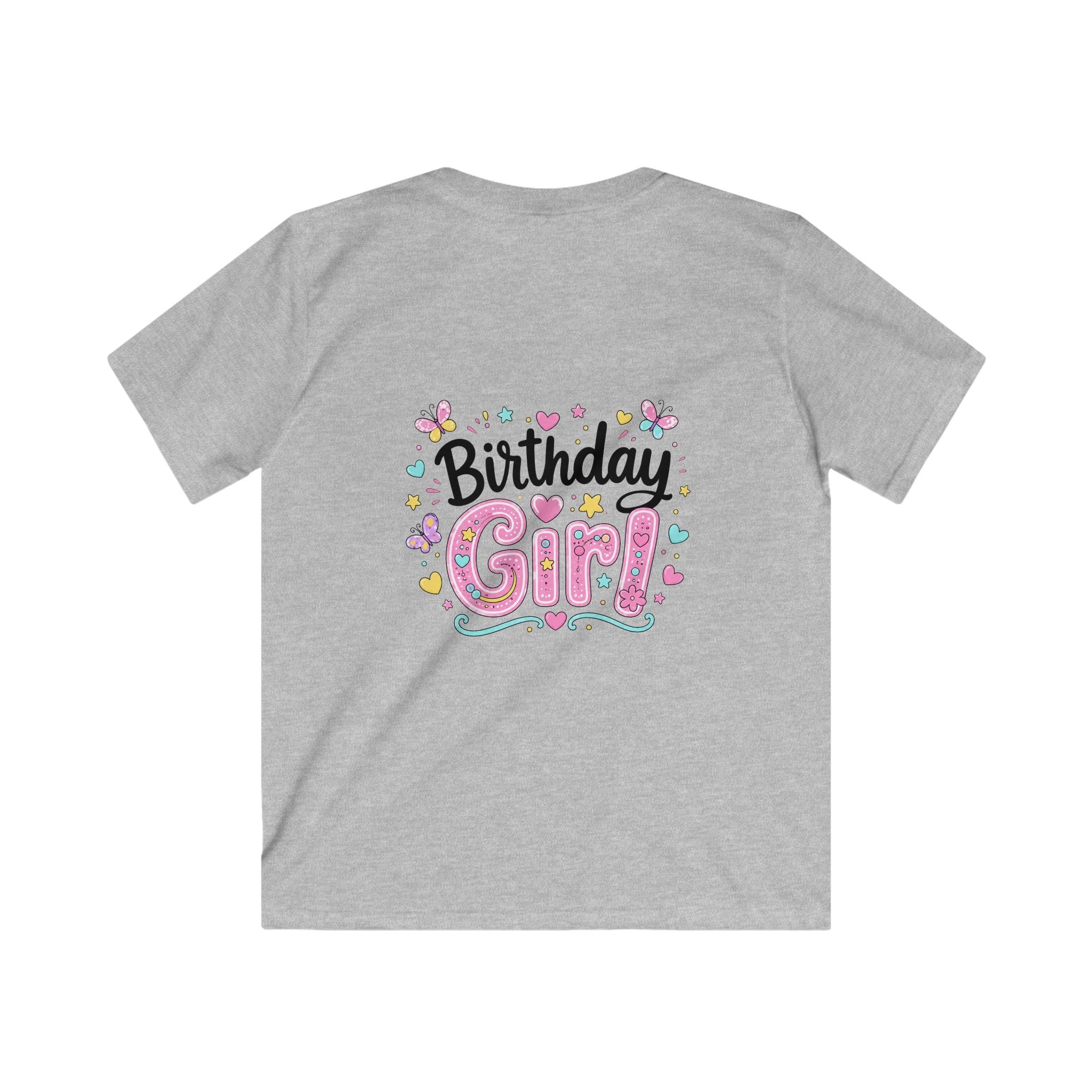 Kids Tee — ‘I Was 6 Now I’m 7’ Birthday Girl Cute Floral Design