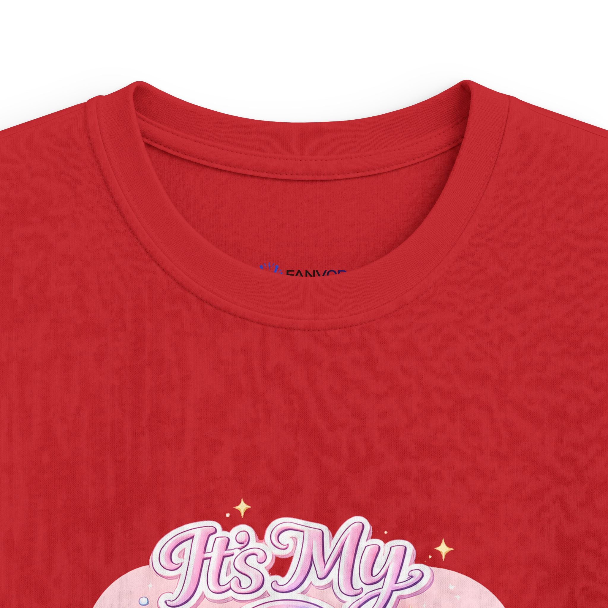 Kids 9th Birthday T‑Shirt - 'It's My 9th Birthday' Pink Heart Graphic Tee