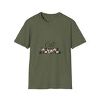 Cat Mom T-Shirt – Floral Script Cat Mom Tee, Cute Casual Gift for Cat Lovers