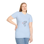 Stick Figure Girl Holding Heart T-Shirt — Cute Minimalist Valentine Tee