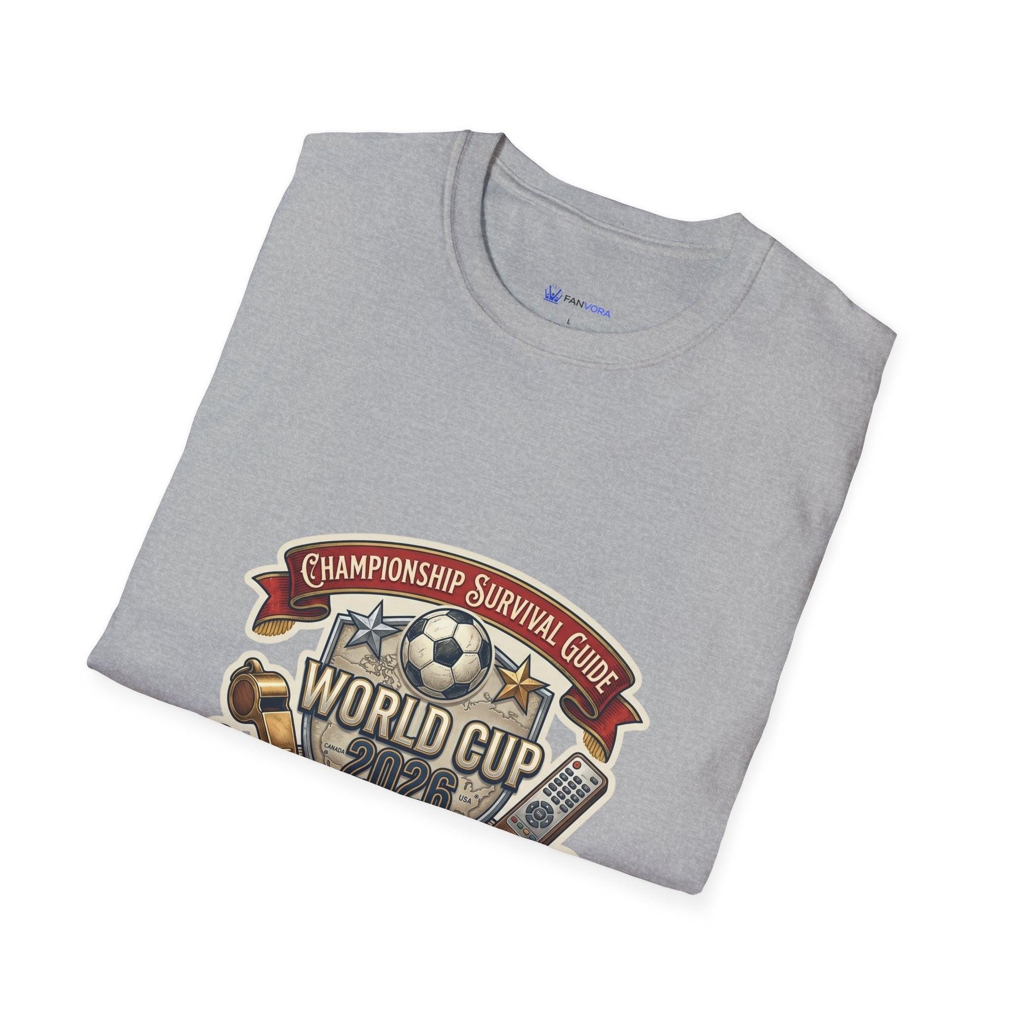 Unisex - World Cup Survival Guide T-Shirt — "The Essential Kit" Soccer Fan Tee.
