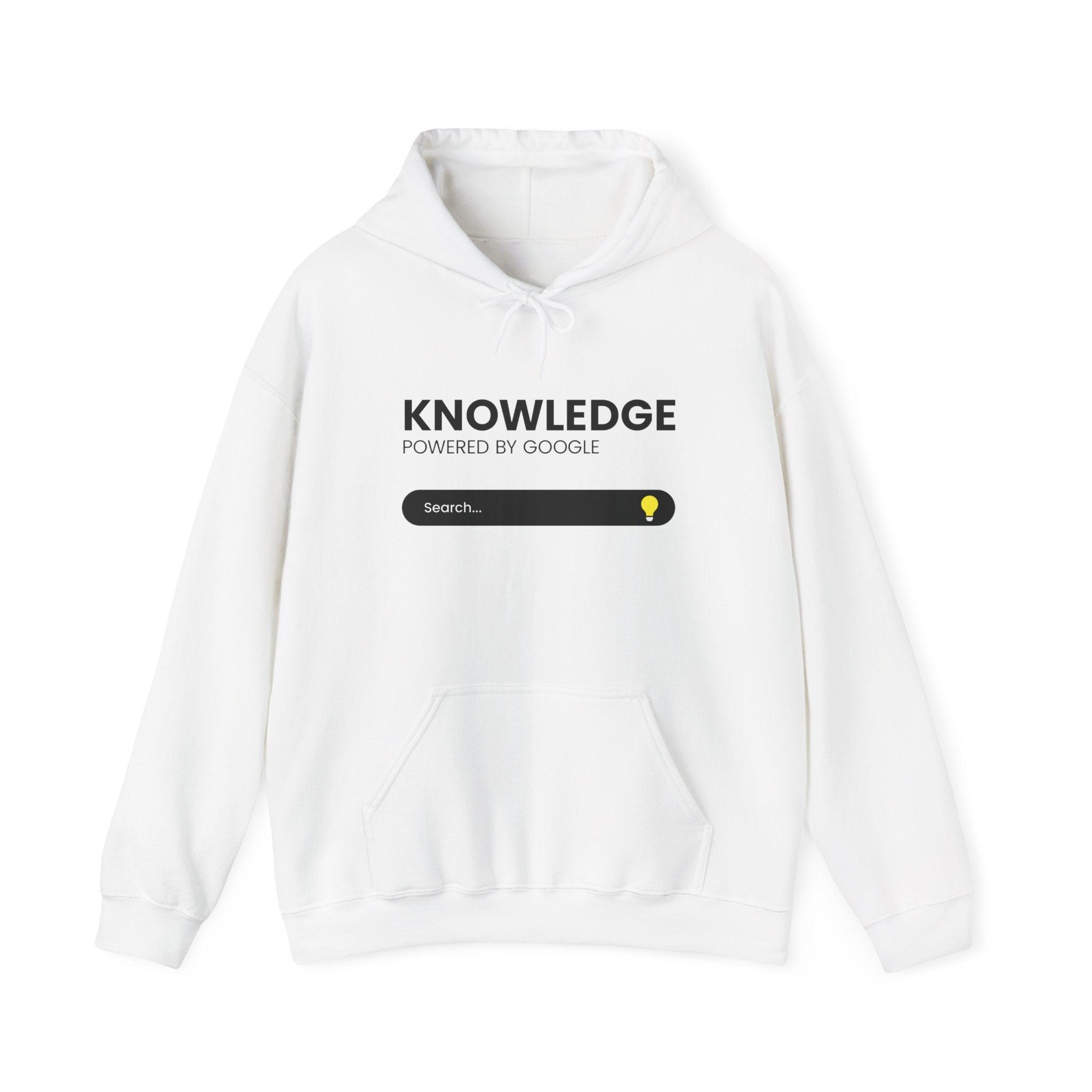 Knowledge Search Hoodie — "Knowledge Powered by Google" Pullover.