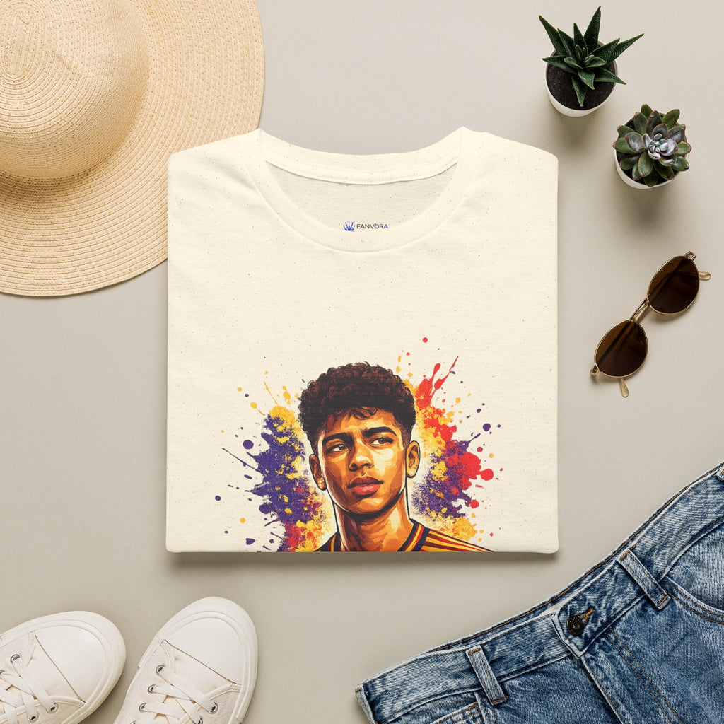 Soccer Player Portrait T-Shirt — 'Spain Legend' Watercolor Graphic Tee