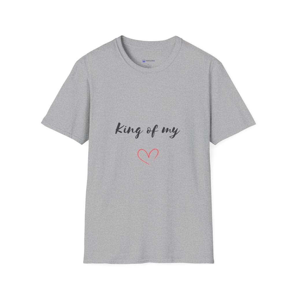 T-Shirt — "King of my" Script Tee with Heart | Cute Feminine Gift