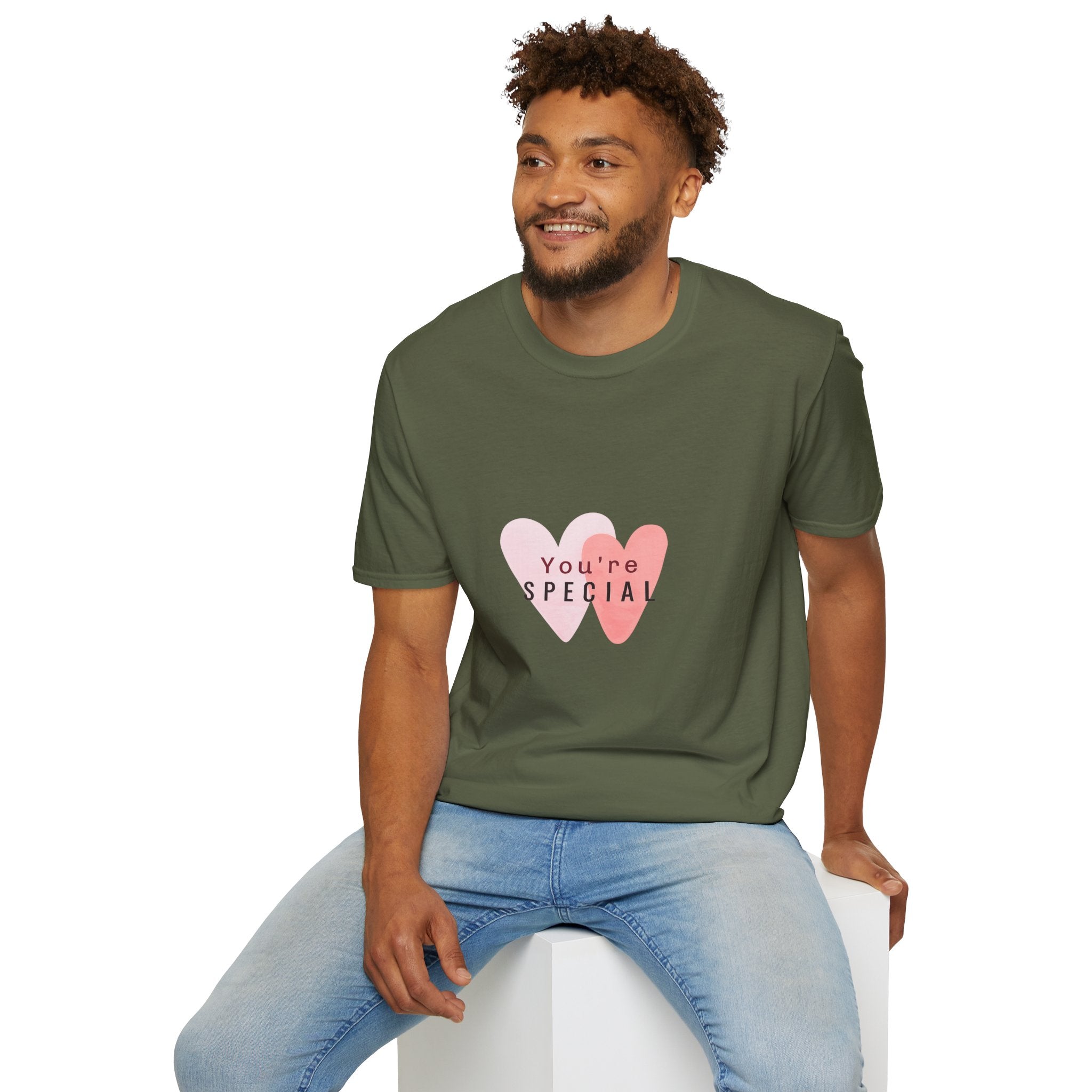 T-Shirt — "You're Special" Pink Heart Graphic Tee — Gift for Friends & Loved Ones