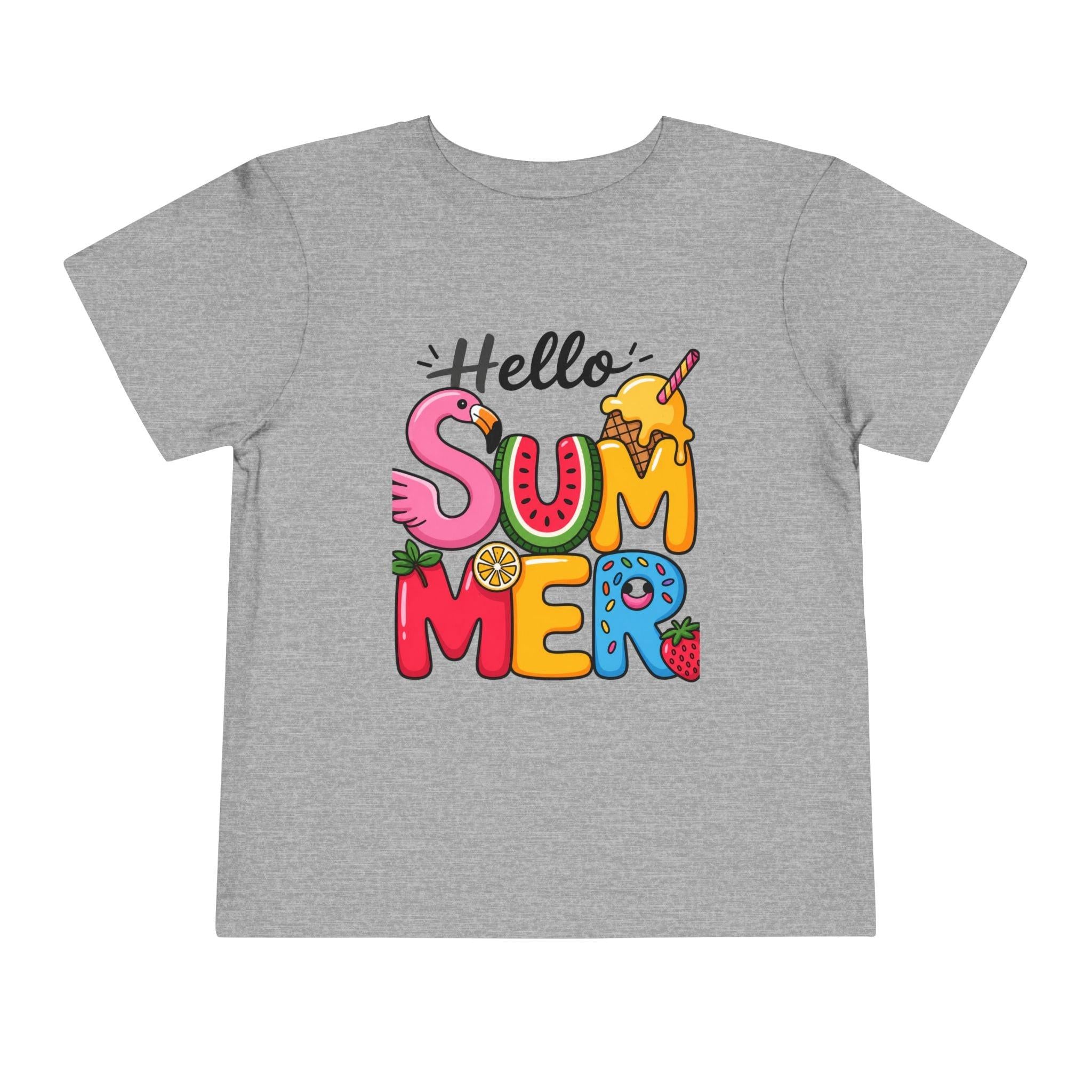Hello Summer fruity typography Toddler Tee.