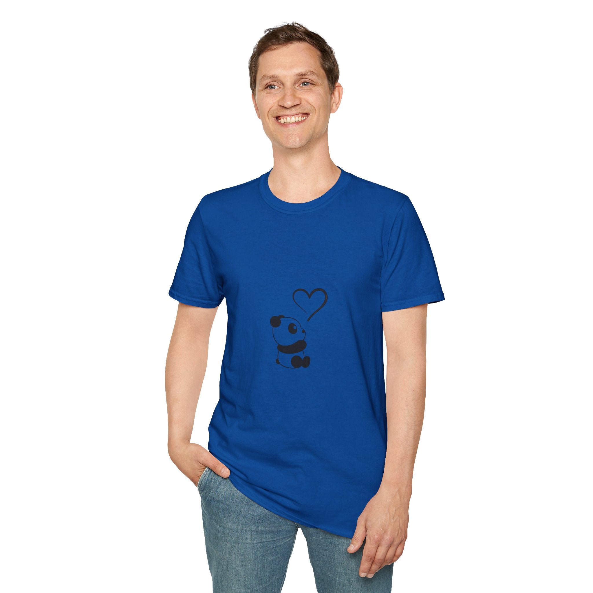 Panda Love T-Shirt — Cute Minimalist Heart Panda Tee