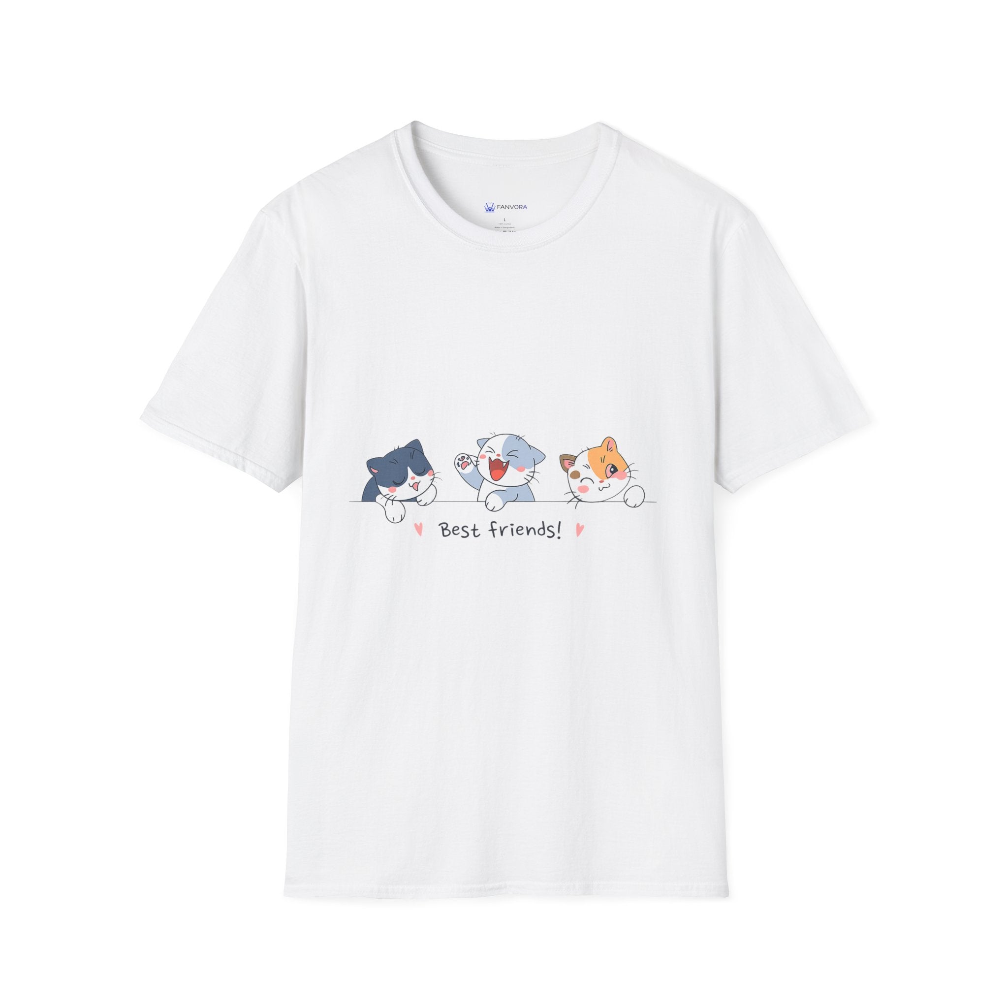 Cute 'Best Friends' Trio Cat T-Shirt