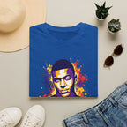France legend Graphic T-Shirt — Vibrant Splash Portrait Soccer Fan Tee