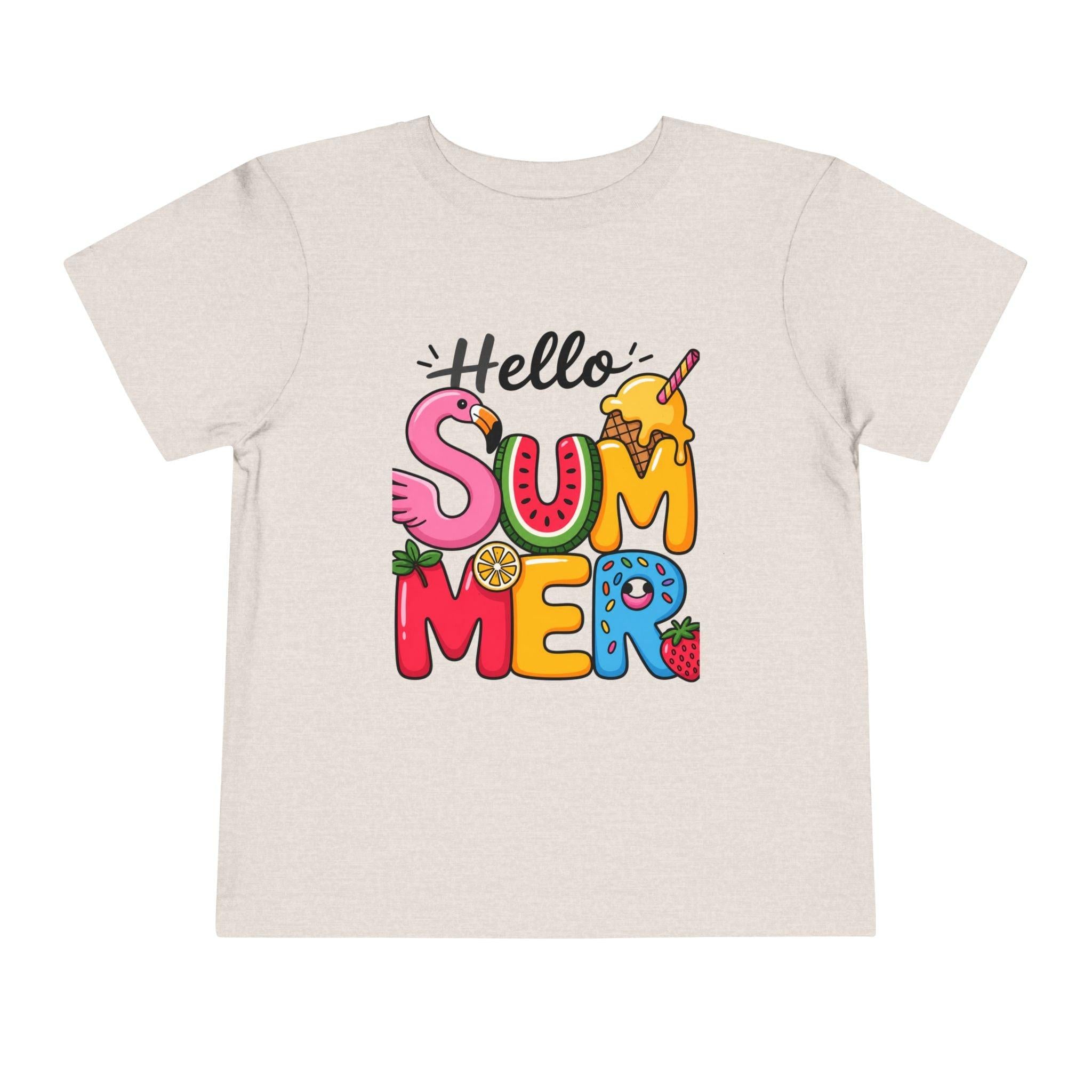 Hello Summer fruity typography Toddler Tee.