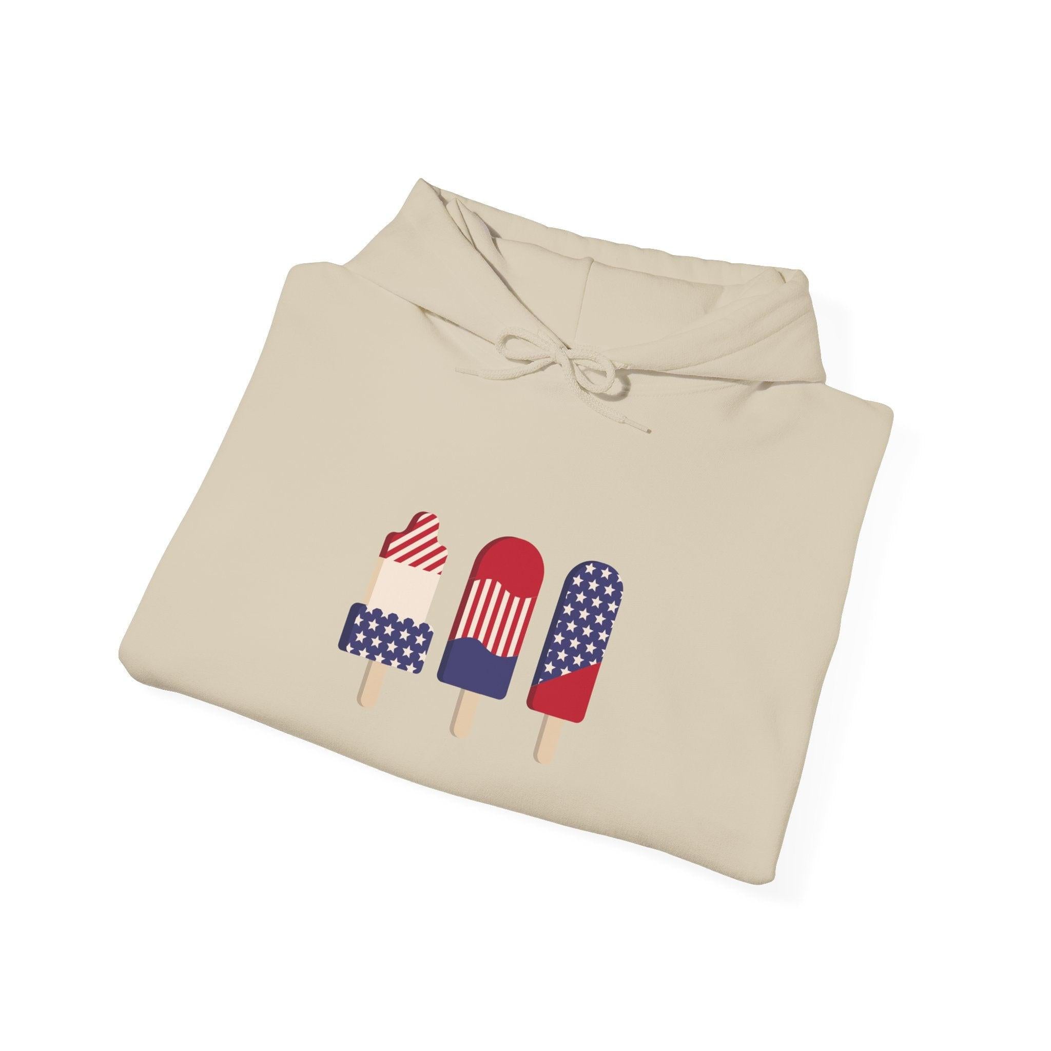 American Patriot Graphic Hoodie — Patriotic Fourth of July Sweatshirt.