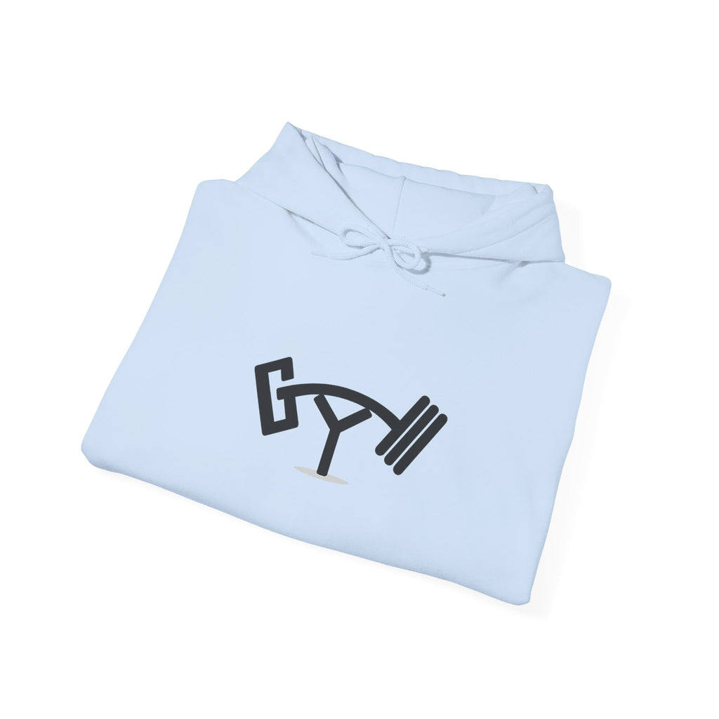 Barbell Martini Hoodie — Gym & Cocktail Fitness Pullover