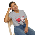 Cute Couples Heart T-Shirt — "You Make My Heart Happy" Valentine's Tee