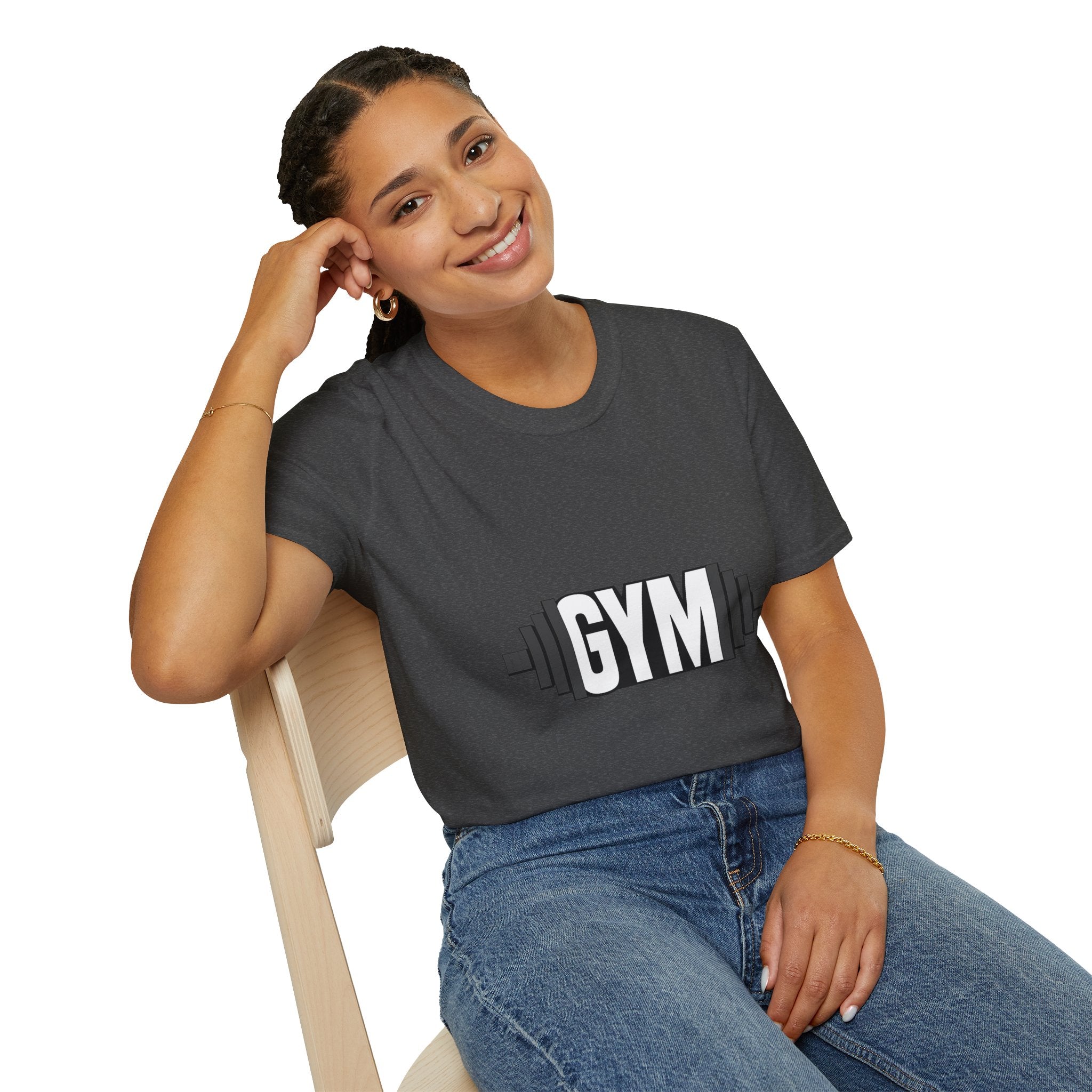 Gym Barbell T‑Shirt — Fitness Workout Tee