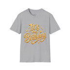 Birthday T-Shirt — "It's My Birthday" Gold Glitter Script Party Tee