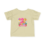 2nd Birthday Infant Tee - Cute Giraffe & Balloons Happy Birthday Shirt