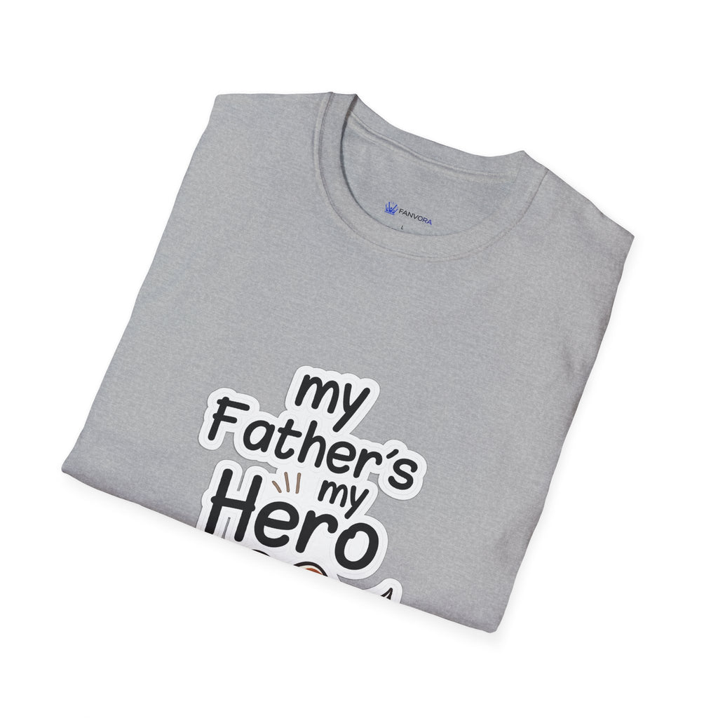 My Father's My Hero T-Shirt – Father's Day Mustache Gift Tee