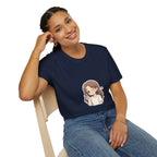 Cute Winking Girl Graphic T-Shirt – Kawaii Heart Tee