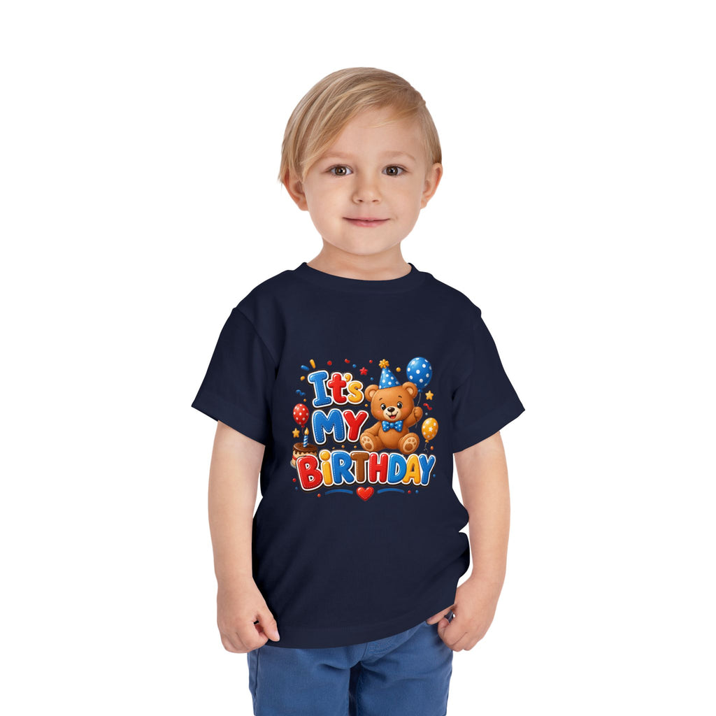 Toddler Birthday Tee — "It's My Birthday" Bear Party Shirt
