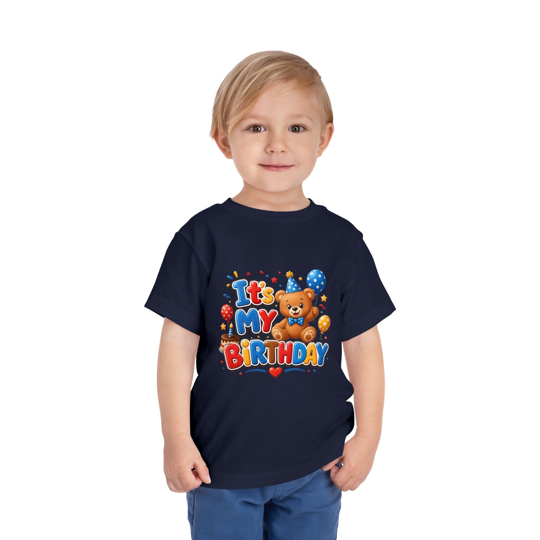 Toddler Birthday Tee — "It's My Birthday" Bear Party Shirt