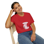 Cute Pink Dino T‑Shirt — "I love you too" Valentine Tee