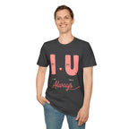 T-Shirt – Cute 'I  U Always' Kissing Letters Valentine's Tee