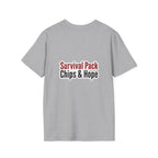 Unisex - Legends Unite Fans’ Choice World Cup T-Shirt — “Survival Pack: Chips & Hope”.
