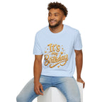 Birthday T-Shirt — "It's My Birthday" Gold Glitter Script Party Tee