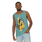 Soccer 2016 Player Silhouette Tank Top — Yellow Brushstroke Sports Vest