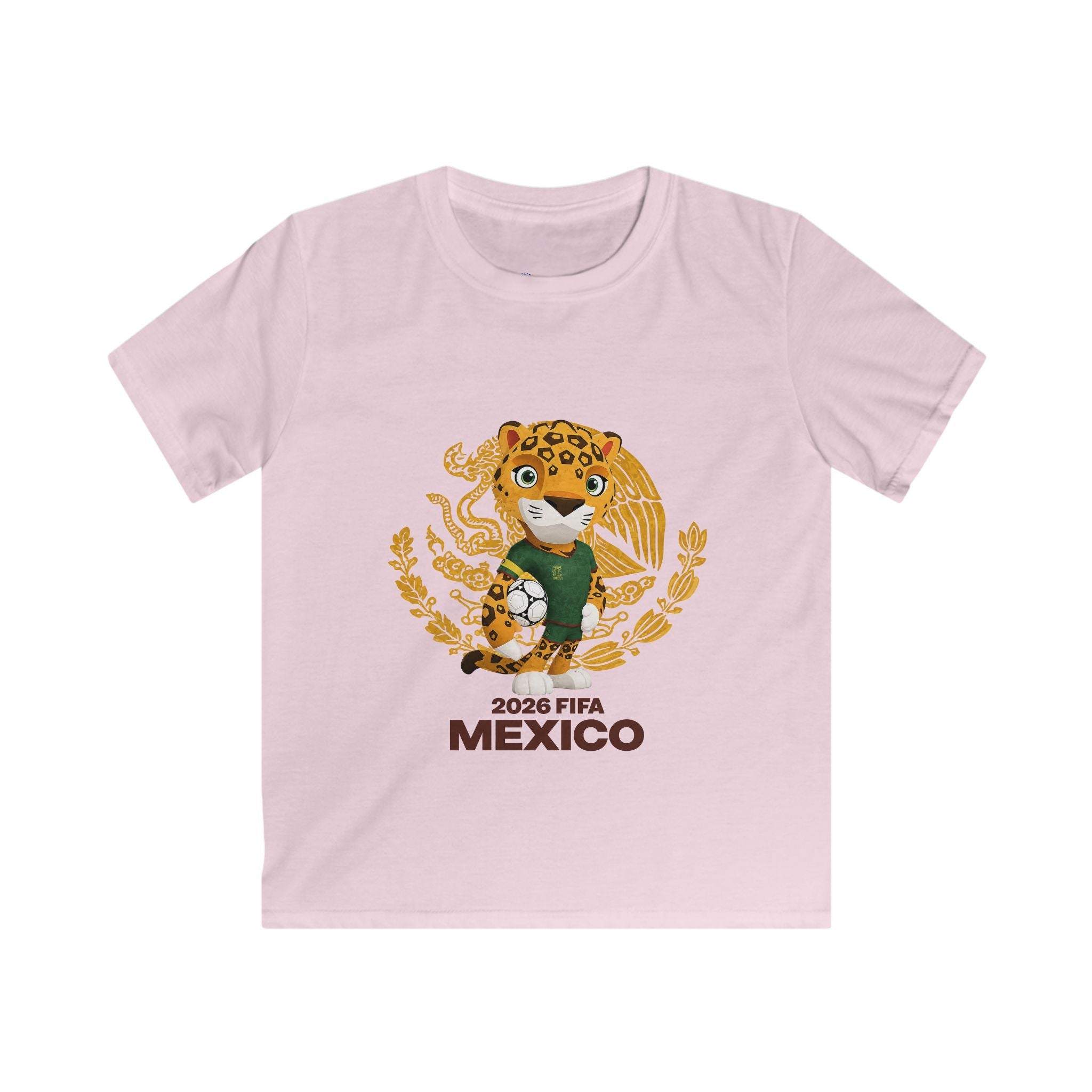 Kids Tee — 2026 FIFA Mexico Jaguar Mascot Soccer Shirt