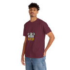 Never Give Up Fitness T-Shirt — Motivational Gym Tee with Dumbbell Graphic