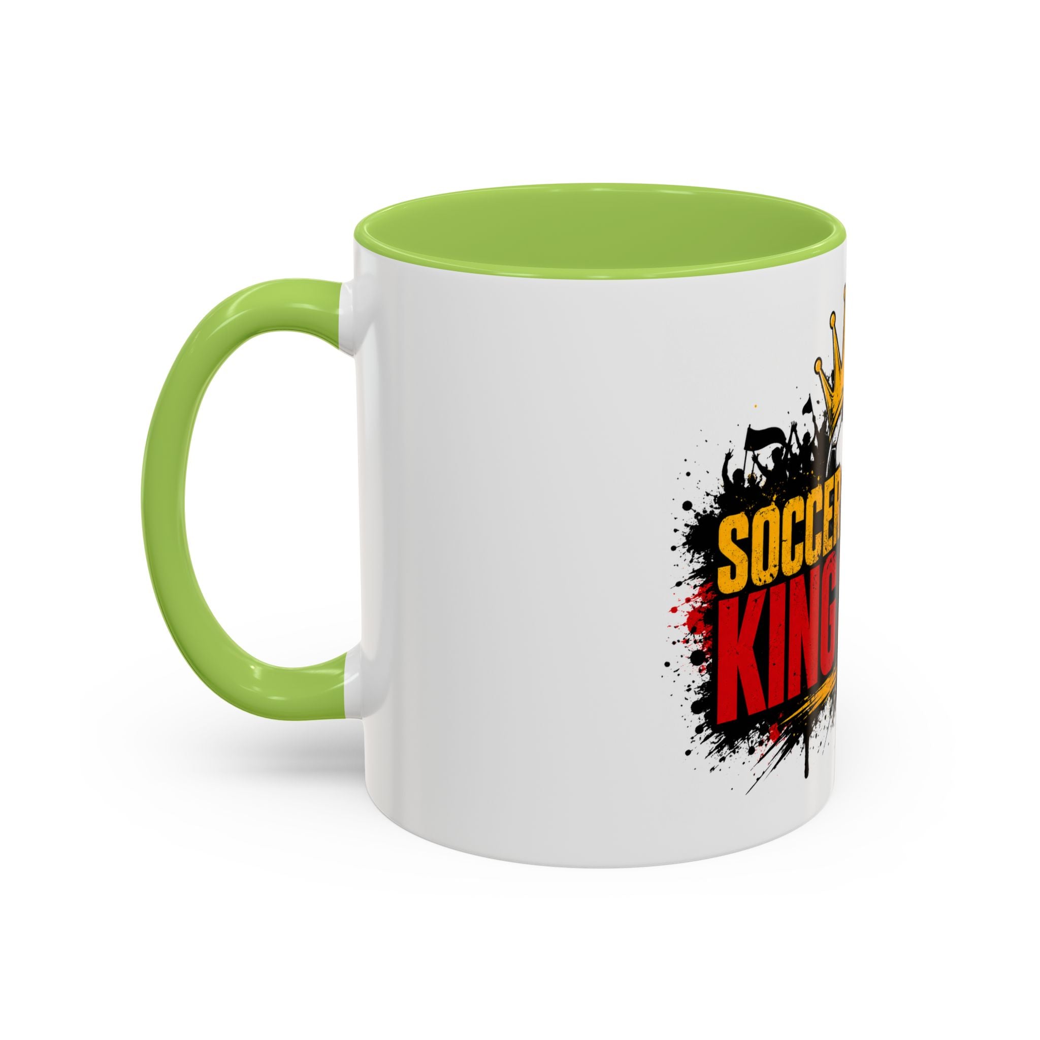 Soccer King Street 2026 Accent Coffee Mug — Crowned Soccer Ball Design (11/15oz)
