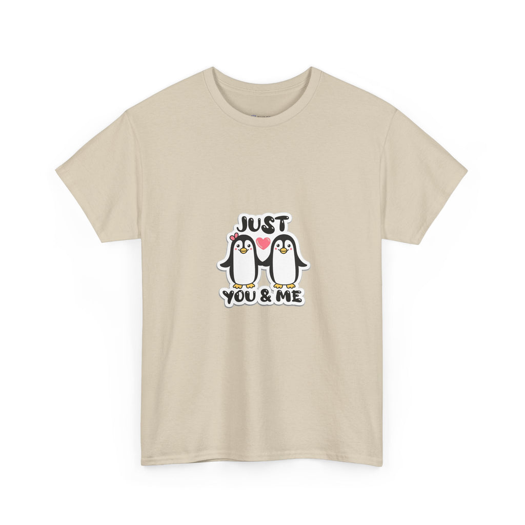 Just You & Me Penguin Tee — Cute Couples Graphic T-Shirt
