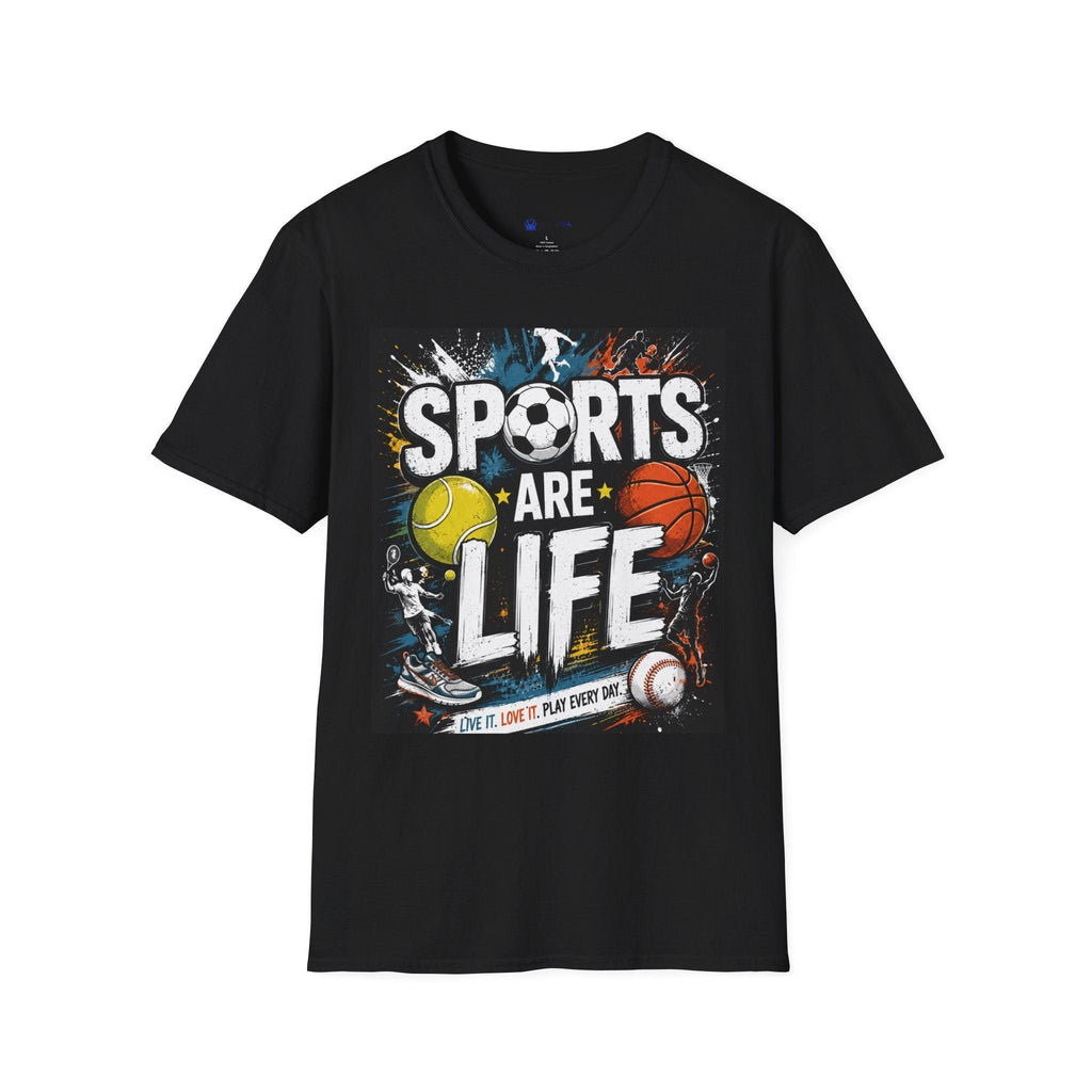 Sports Are Life T‑Shirt — Multi‑Sport Athletic Graphic Tee black sports.