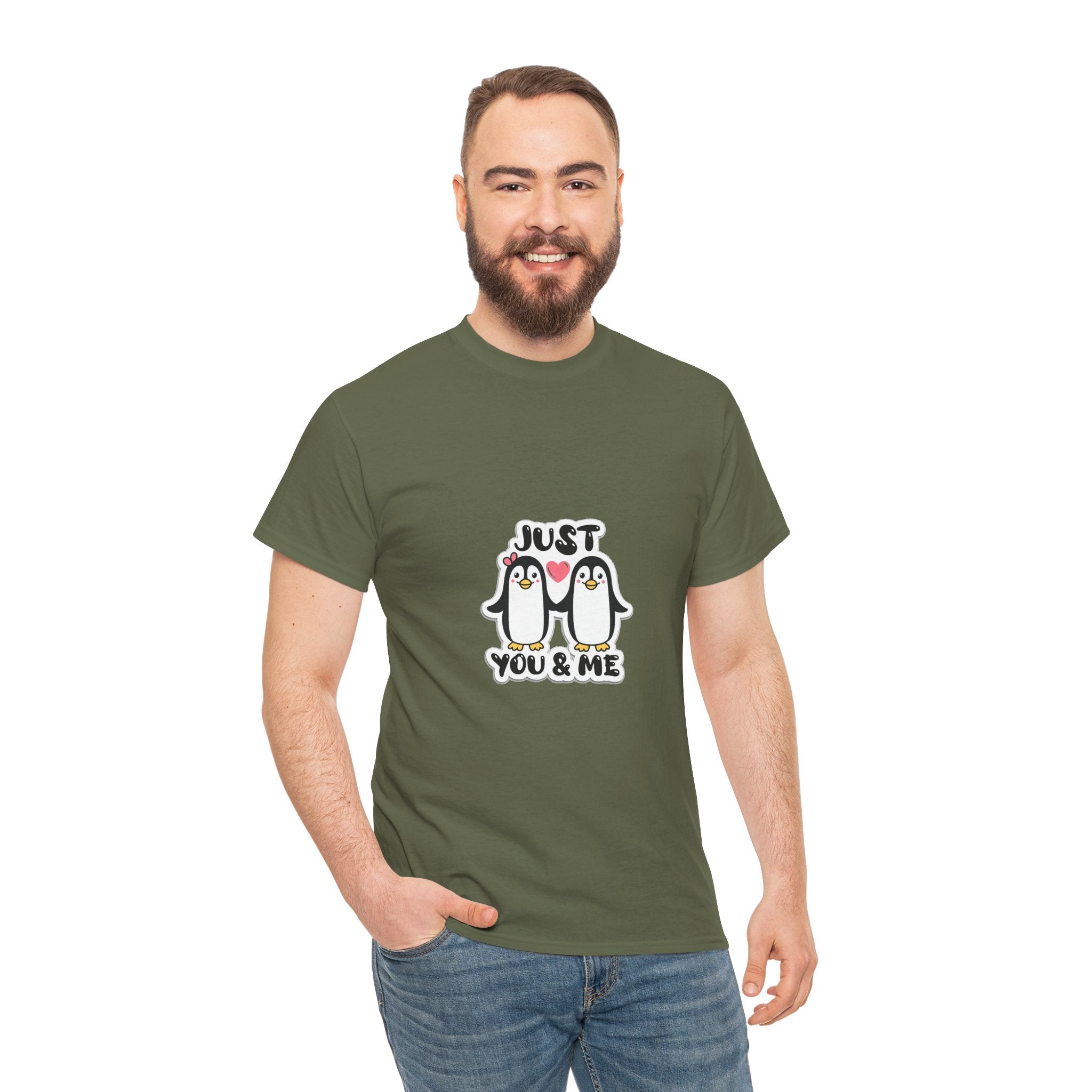 Just You & Me Penguin Tee — Cute Couples Graphic T-Shirt