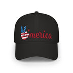 Merica peace sign patriotic baseball cap