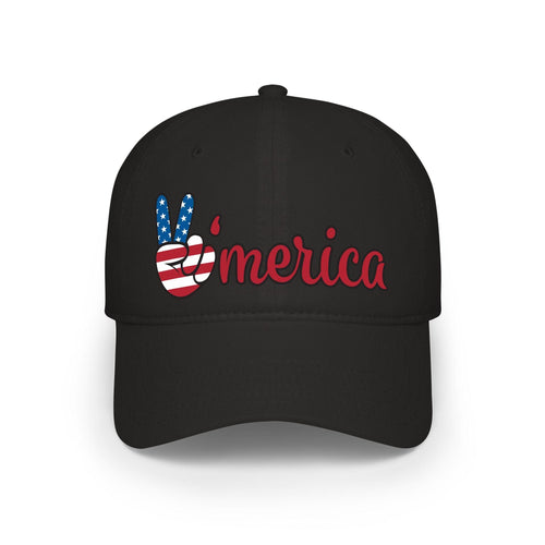 Merica peace sign patriotic baseball cap