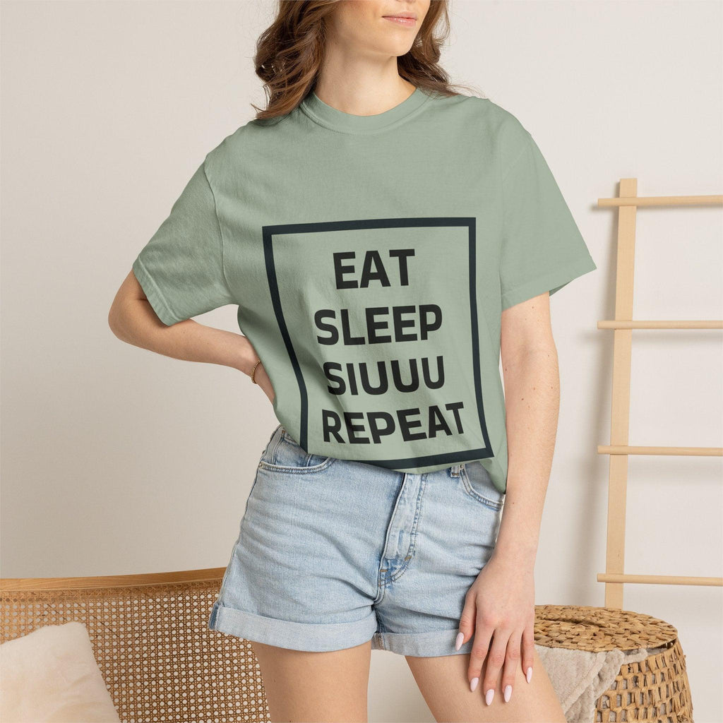 Unisex CR7 Fans Siuuu T-Shirt — Eat Sleep Siuuu Repeat Graphic Tee.