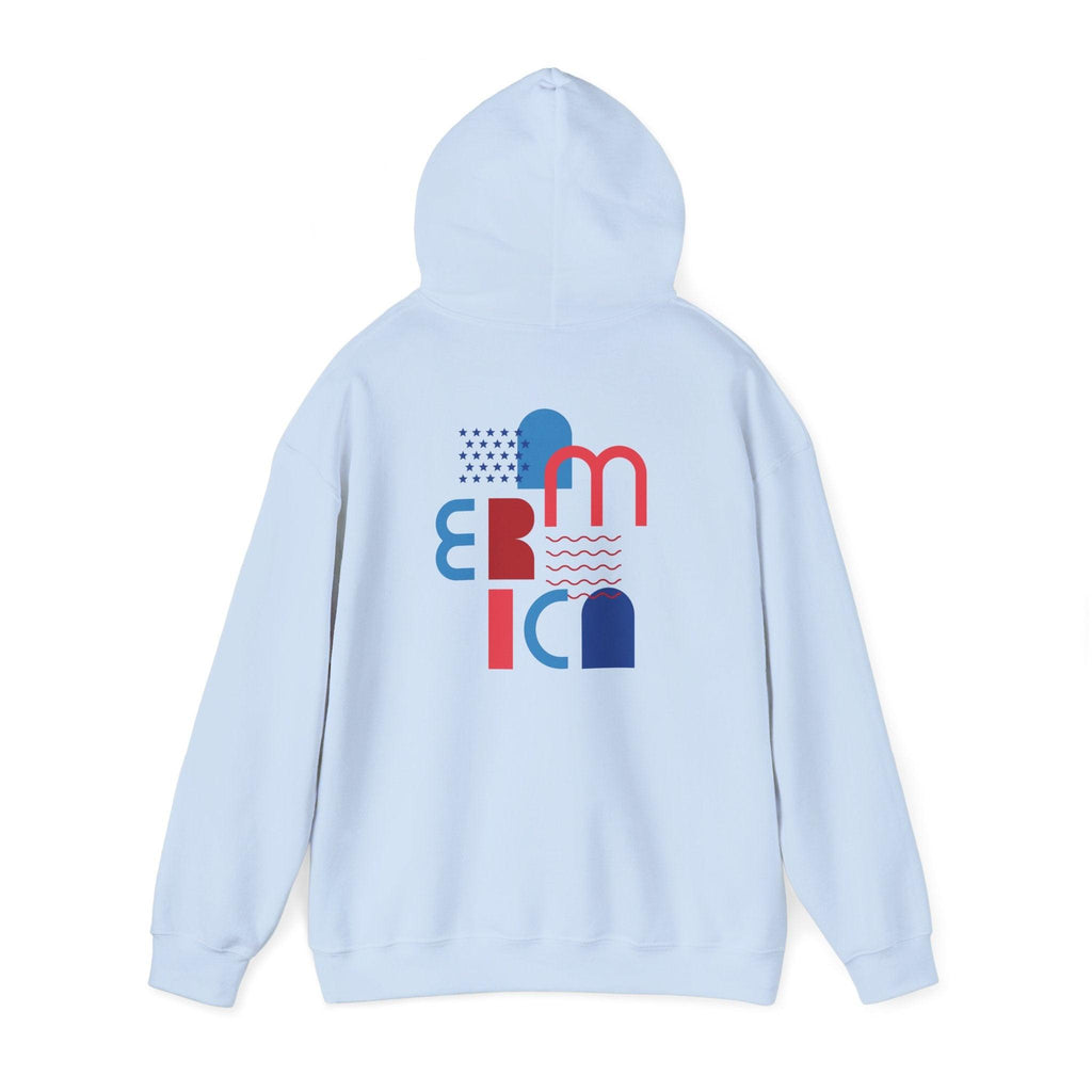 American Patriot Graphic Hoodie — Patriotic Fourth of July Sweatshirt.