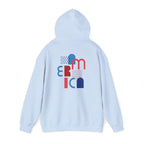 American Patriot Graphic Hoodie — Patriotic Fourth of July Sweatshirt.