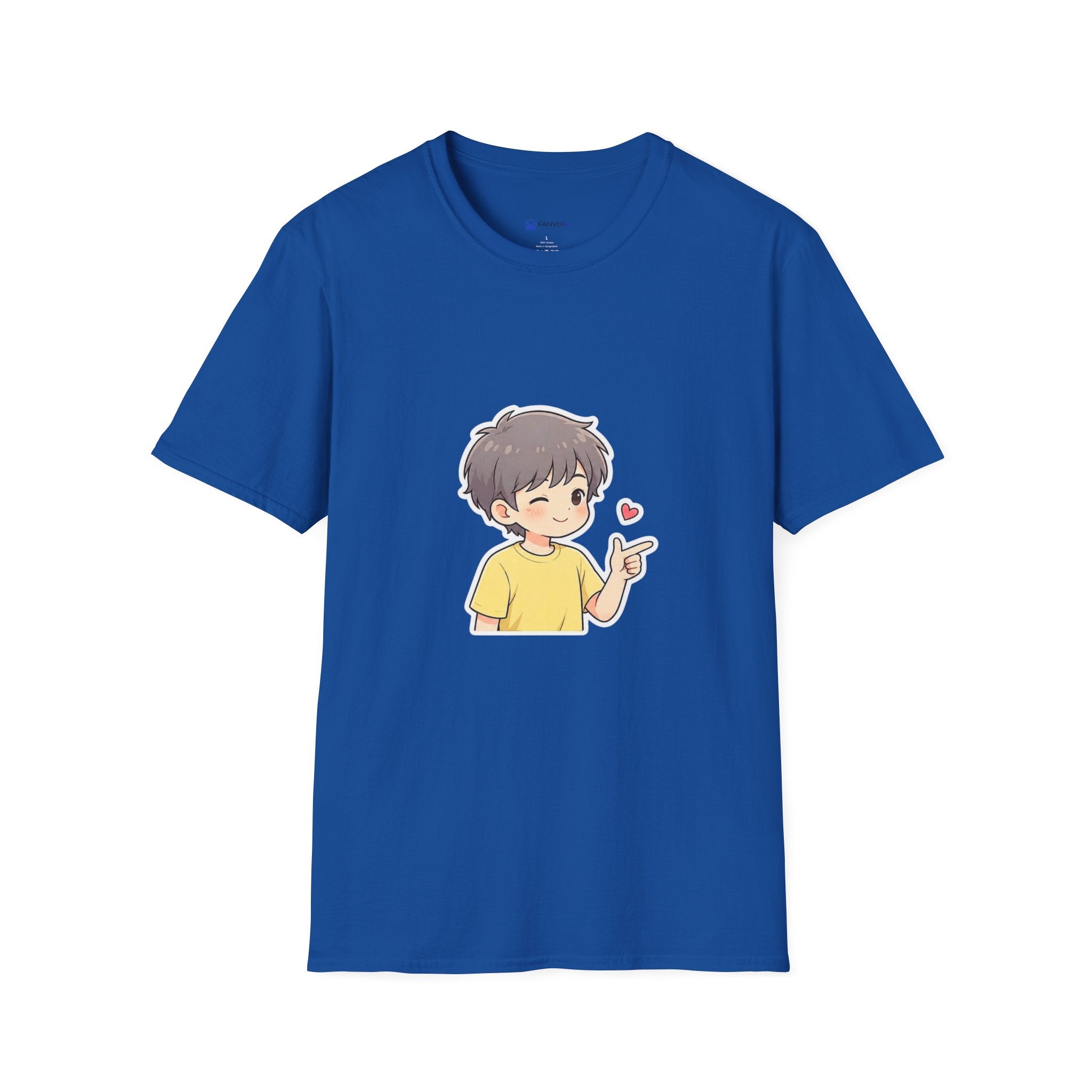 Cute Boy Cartoon Heart T-Shirt – Kawaii Cute Kid Character Tee