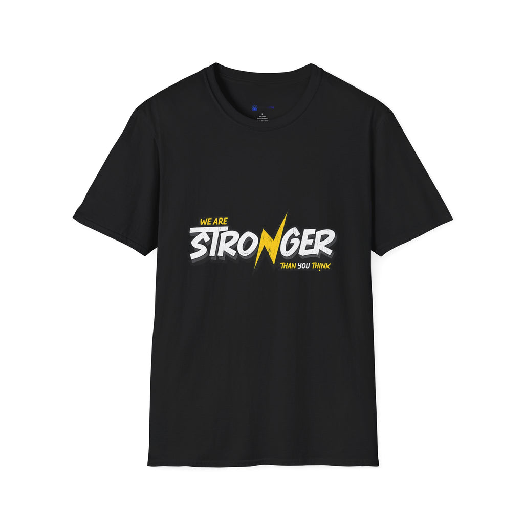 We Are Stronger Lightning Tee — Inspirational Graphic T-Shirt