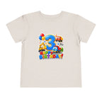 Toddler Birthday Tee — "3" Race Car Happy Birthday Shirt