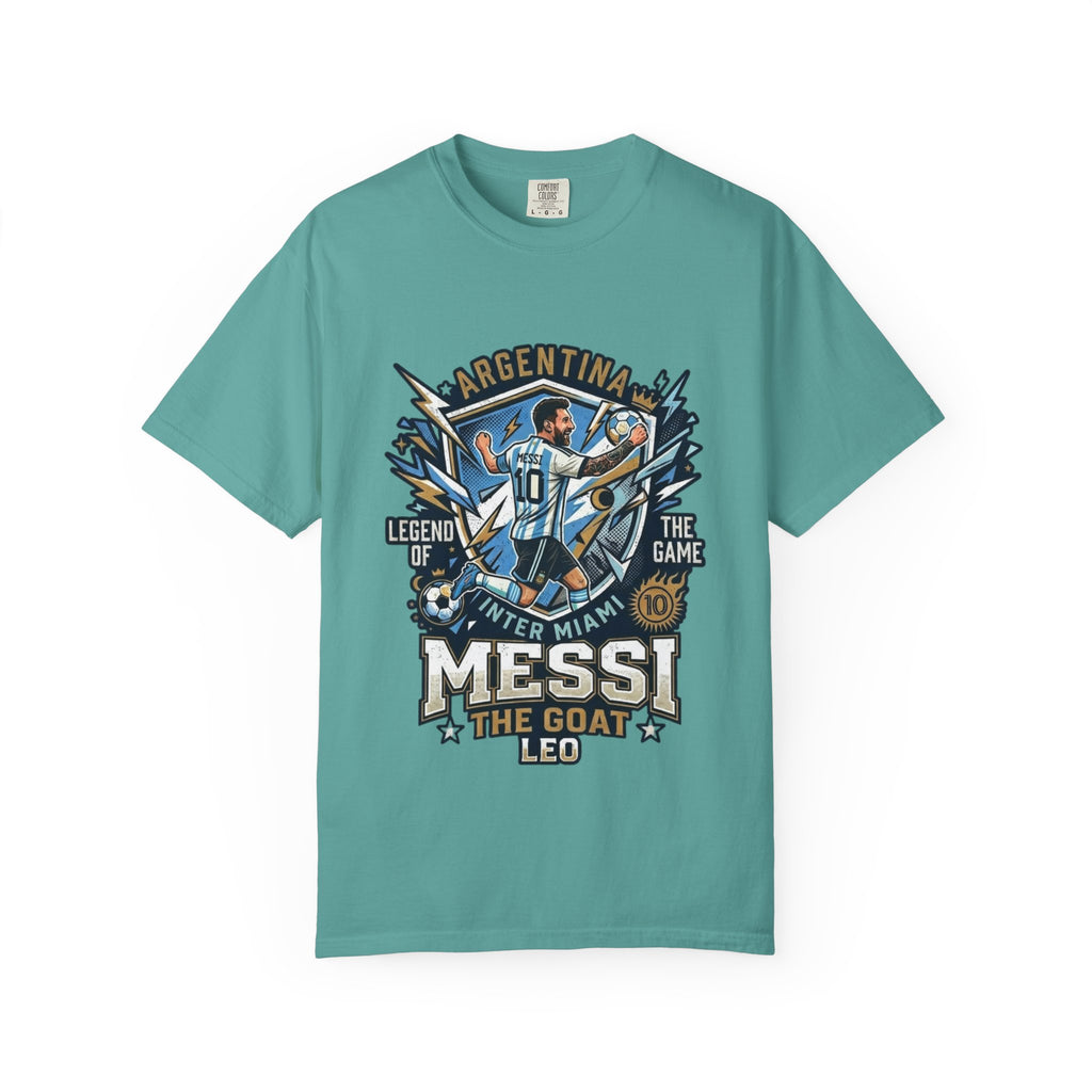 Messi "The GOAT" Soccer T-Shirt - Argentina Fan Version