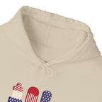 American Patriot Graphic Hoodie — Patriotic Fourth of July Sweatshirt.