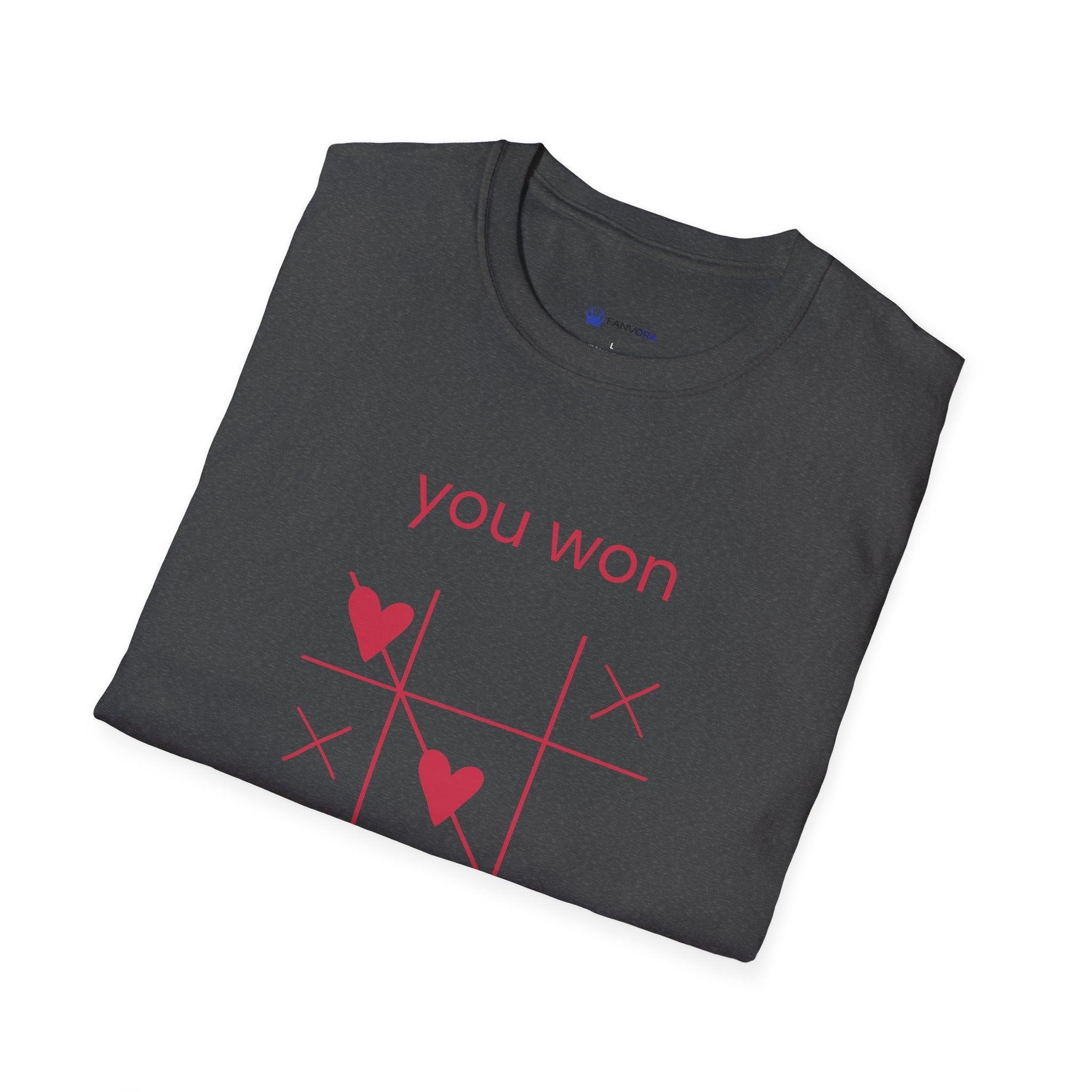 You Won My Heart tic tac toe t-shirt