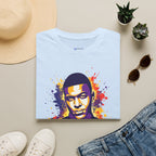 France legend Graphic T-Shirt — Vibrant Splash Portrait Soccer Fan Tee