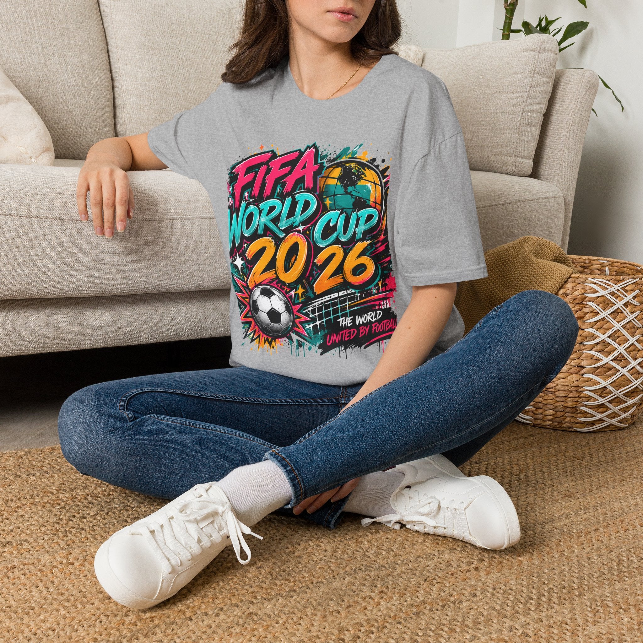 Soccer 2026 T-Shirt —  Bright color splash Graphic Tee.