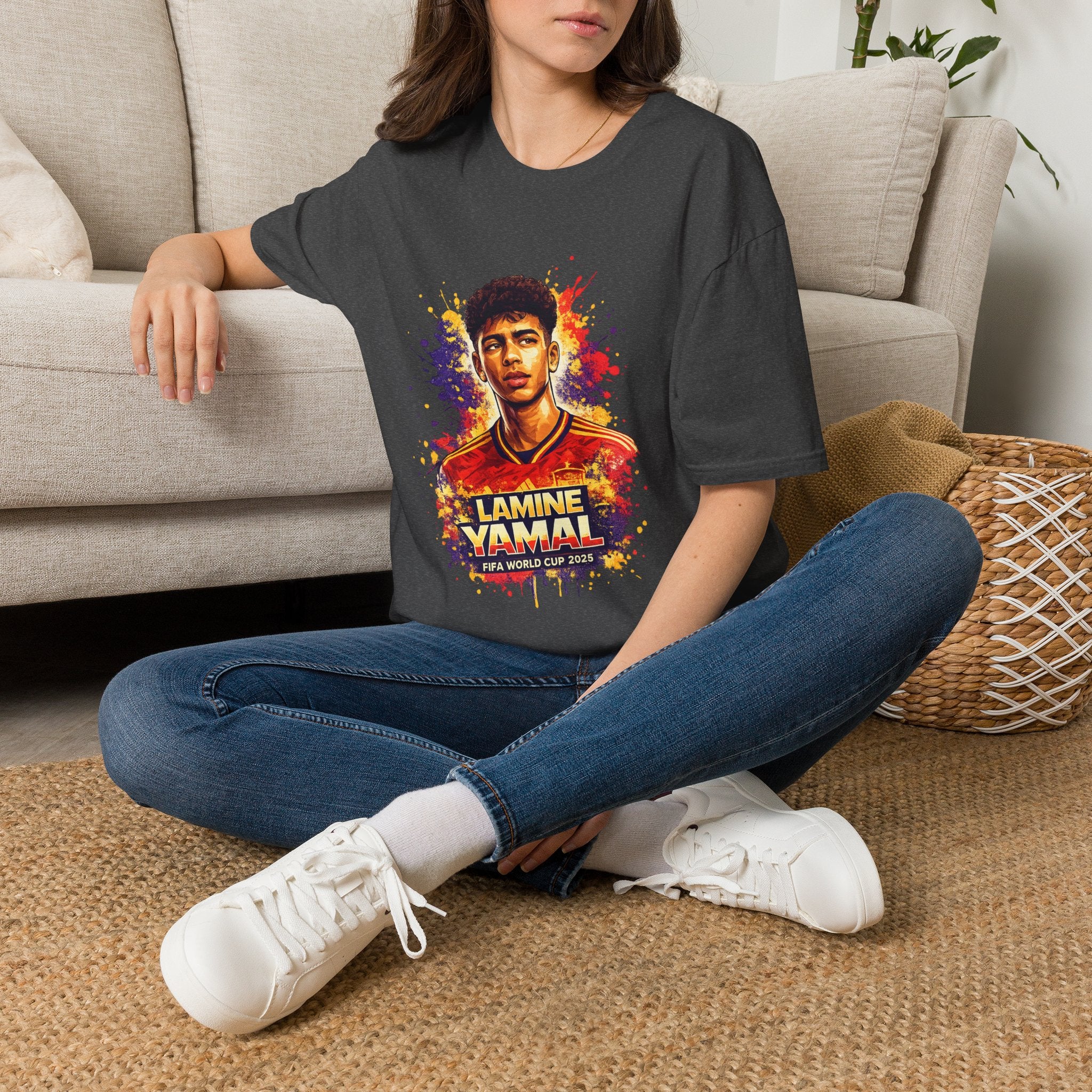 Soccer Player Portrait T-Shirt — 'Spain Legend' Watercolor Graphic Tee