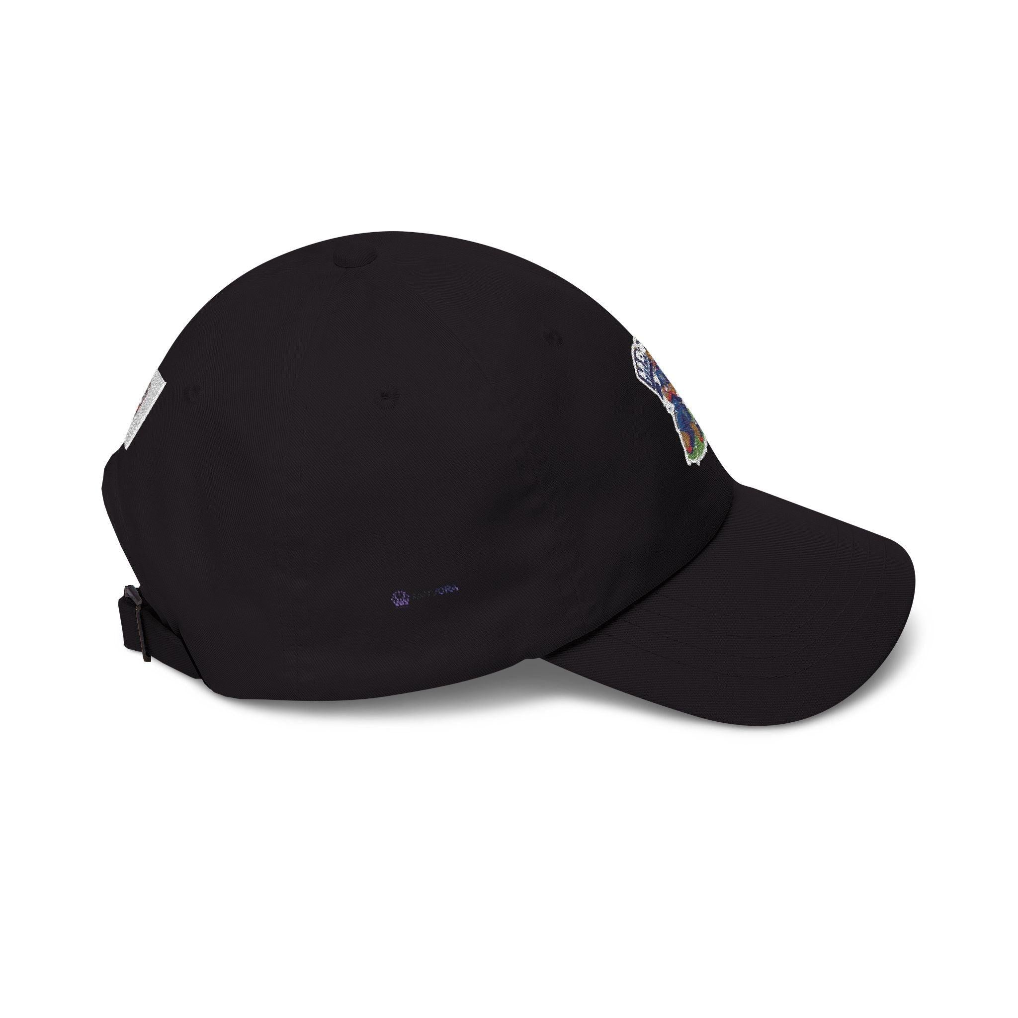 France #10 Rising Star Footballer Fan Cap — Dad Cap with Vintage Bear Graphic.